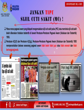JANGAN TIPU SIJIL CUTI SAKIT (MC)