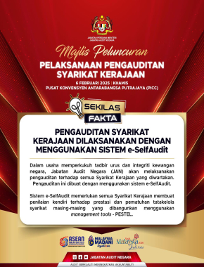 SEKILAS FAKTA : PENGAUDITAN SYARIKAT KERAJAAN DILAKSANAKAN DENGAN MENGGUNAKAN SISTEM e-SelfAudit