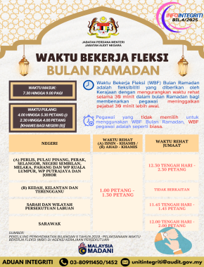 WAKTU BEKERJA FLEKSI BULAN RAMADAN