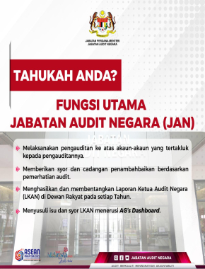 TAHUKAH ANDA: FUNGSI UTAMA JABATAN AUDIT NEGARA (JAN)