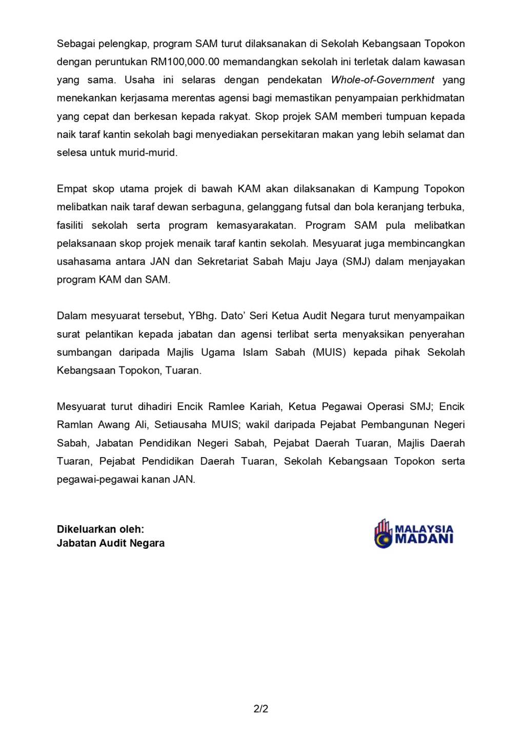 Siaran Media Page 2