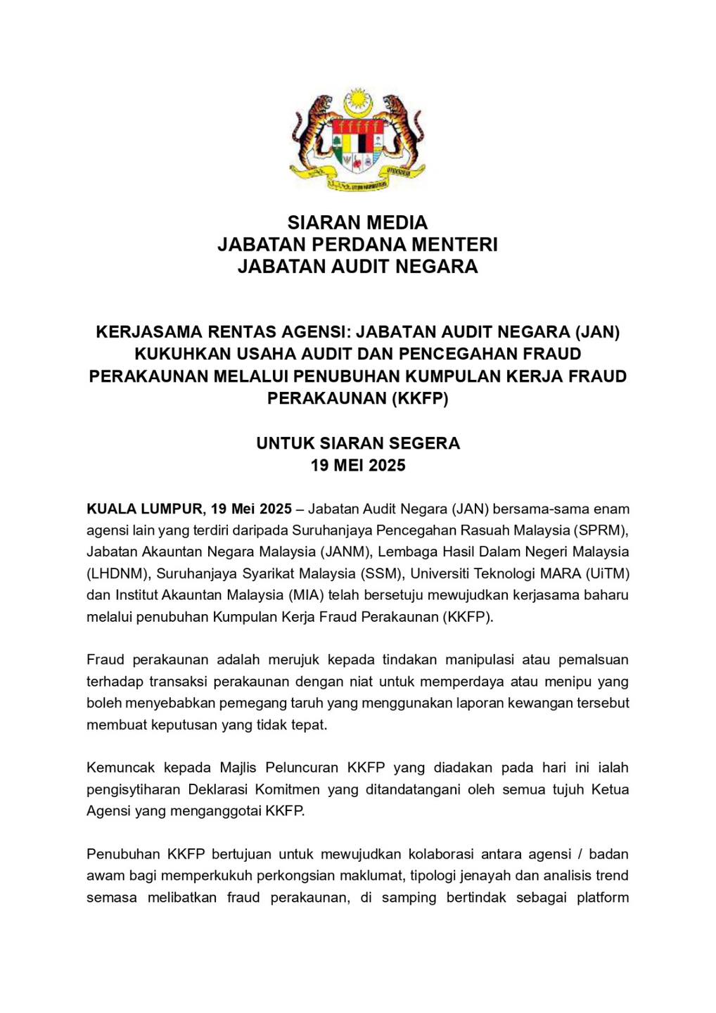 Kerjasama Rentas Agensi Page 1