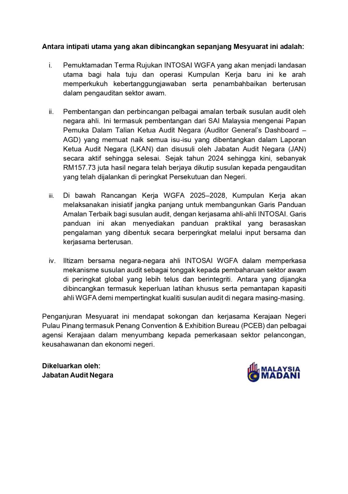 Siaran Media Majlis Penutupan Persidangan Juruaudit ASEAN 2025 Page 2