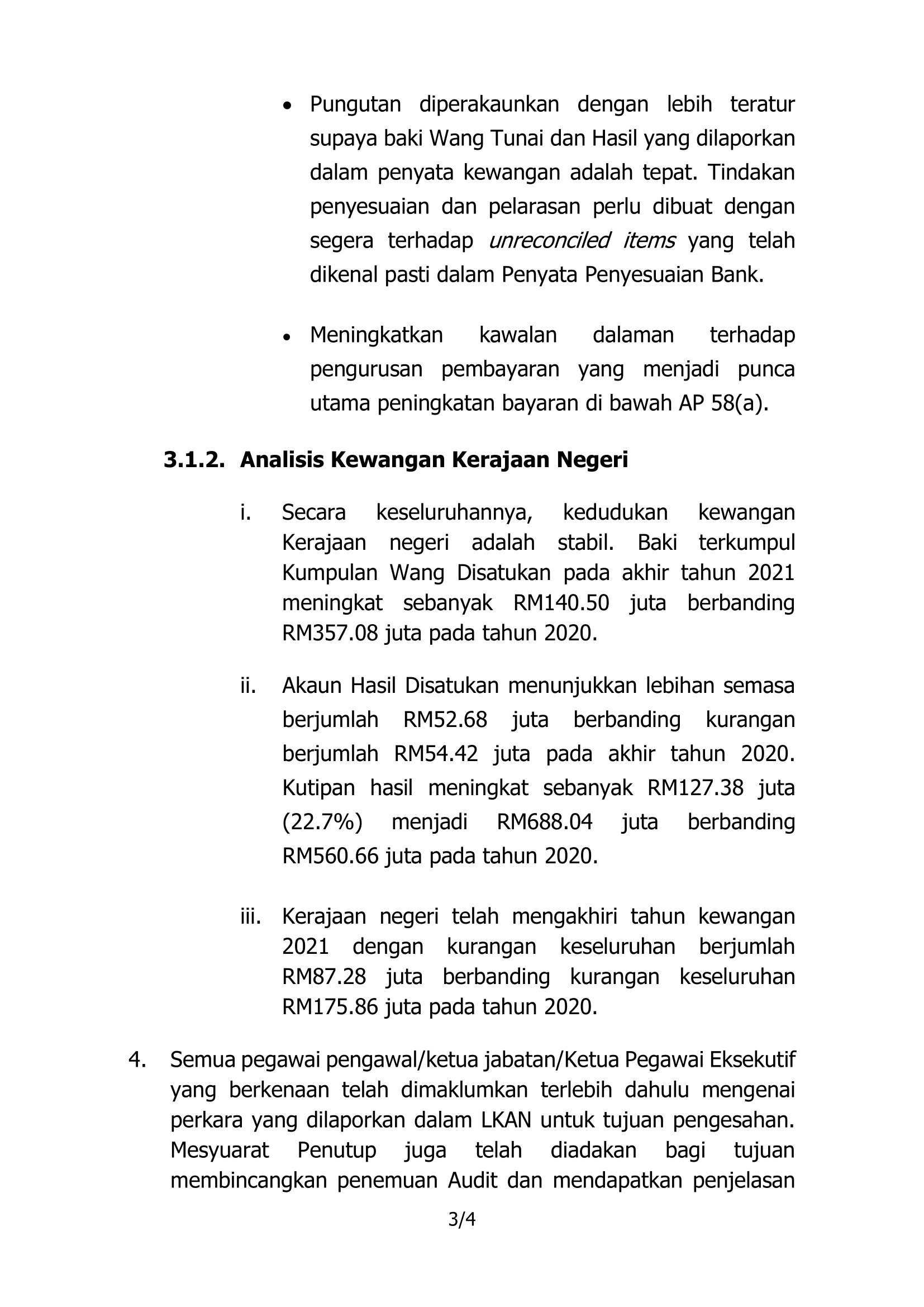 KENYATAAN AKHBAR LKAN MENGENAI PENYATA KEWANGAN KERAJAAN NEGERI DAN AGENSI NEGERI KEDAH TAHUN 2021 13032023 3